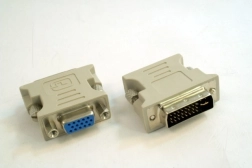 Adaptor DVI la VGA (DVI-I 24+5 pini, tată la VGA HD15, mamă)
