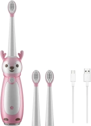 Periuță de dinți electrică sonică pentru copii RENEW FORCE, roz, cu motiv ren