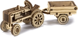 Puzzle 3D din lemn – tractor cu remorcă