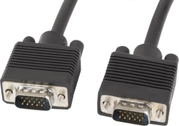 Cablu VGA 15 m cu filtre de ferită, ecranare dublă – Lanberg, negru