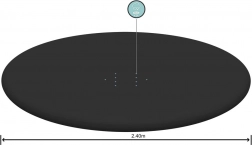 Prelată pentru piscină gonflabilă cu guler 244 cm BESTWAY