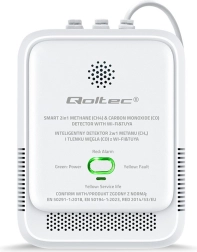 Detector Tuya Wi‑Fi pentru scurgeri de gaz natural și monoxid de carbon, cu alarmă 85 dB