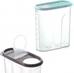 recipient din plastic pentru alimente vrac cu dozator și măsură 4 l