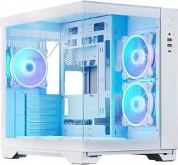 Chieftec Visio carcasă PC de gaming albă cu 6× ventilatoare ARGB