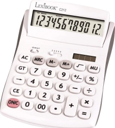Calculator de birou cu 12 cifre, ecran rabatabil și alimentare duală