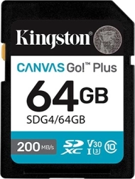 Card SD 64 GB Kingston Canvas Go Plus C10 U3 V30 200/160 MB/s