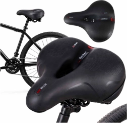 Șa largă de bicicletă din spumă cu reflector