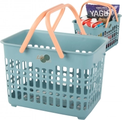 Coș de cumpărături din plastic cu mânere rabatabile