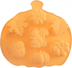 Formă din silicon pentru biscuiți și brioșe, motive de toamnă 26 × 25 × 3 cm ORION