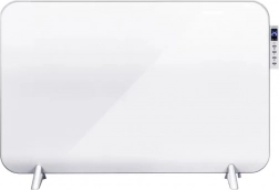 Panou încălzitor infraroșu alb cu suport pentru prosoape și Wi‑Fi