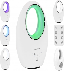 Ventilator de podea fără palete cu iluminare LED 60W