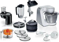 Robot de bucătărie bosch serie 4 mum5 1000 w alb/argintiu