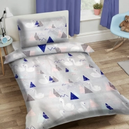 Lenjerie pentru copii 90x120 cm - lebede PRODUS POLONEZ