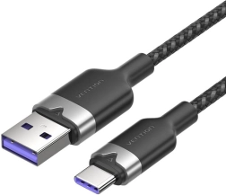 Cablu USB USB‑A la USB‑C 2 m 100W 6A Vention