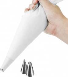 Pungă de patiserie din silicon cu 2 duze 30 cm