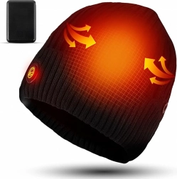 Căciulă de iarnă încălzită cu powerbank