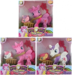 Set de unicorni cu coșuleț