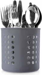 Suport de scurgere pentru ustensile de bucătărie, gri