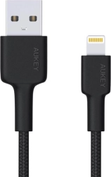Cablu Aukey Lightning – USB-A 2 m cu împletitură din nailon și certificare MFi