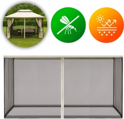 Plasă anti-insecte pentru foișor de grădină 3x4 m cu fermoare de la MultiGarden