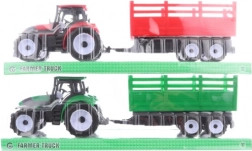 Tractor din plastic cu remorcă pentru copii