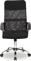 Scaun de birou rotativ cu spătar din plasă neagră