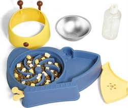 Bol cu dozator automat de apă pentru câini și pisici 2‑în‑1 - albastru