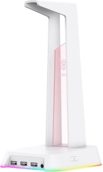 Suport pentru căști cu iluminare RGB ONIKUMA, alb