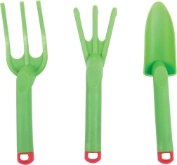 Set de unelte de grădină din plastic, verde