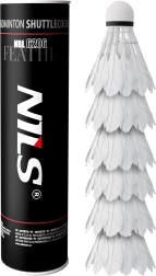 Fluturași de badminton din pene NILS NBL6206, 6 buc