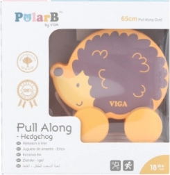 Jucărie de tras din lemn în formă de arici