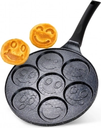 Tigaie din granit pentru ouă cu 7 compartimente BLACK LINE 26 cm