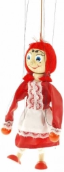 Marionetă din lemn Scufița Roșie