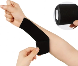 Bandă kinesiologică 5 m × 5 cm – bandă elastică sport fără latex