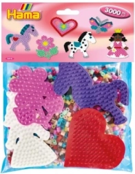 Mărgele de călcat HAMA Midi – 3000 buc. și 4 plăci-suport