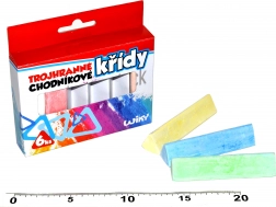 Crete colorate pentru trotuar, triunghiulare, 6 buc.