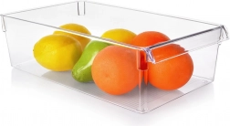 organizator pentru frigider 36 × 20,5 × 10 cm – cutie de depozitare transparentă cu mâner