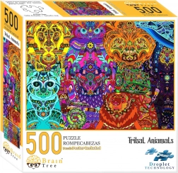 Puzzle Animale Tribale 500 piese Brain Tree
