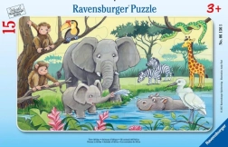 Ravensburger puzzle Animalele Africii 15 piese