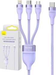Cablu de încărcare multifuncțional Baseus cu USB-C, Micro USB și conectori Lightning, 100W, 1,5 m