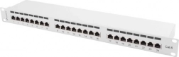 Patch panel 24 porturi 1U categorie 6 gri