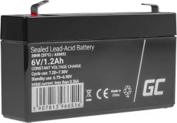 Baterie fără întreținere AGM VRLA Green Cell AGM52 6V 1,2Ah (pentru sisteme de securitate, case de marcat, jucării)