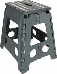 Scăunel pliabil antiderapant 39,5 cm – Gri închis