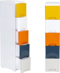 container pentru jucării și accesorii de baie cu 5 sertare glisante pe roți modernhome