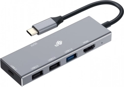 Hub USB-C 7 în 1 cu HDMI, USB, PD și cititor de carduri