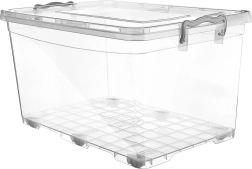 Cutie de depozitare transparentă Multi cu roți, 80 l