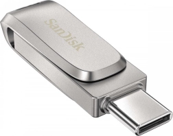 Sandisk ultra dual drive luxe 256 gb usb 3.1 type‑c/usb‑a unitate flash din metal