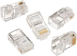 Conector de rețea RJ45 pentru conductor solid (100 buc)
