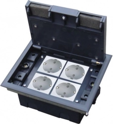 Cutie de pardoseală 4M 45×45 mm cu adâncime reglabilă pentru pardoseală tehnică