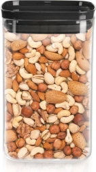 Recipient pătrat pentru alimente uscate cu capac etanș 1,4 l